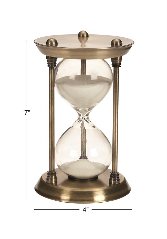BRASS METAL HOURGLASS SAND TIMER
