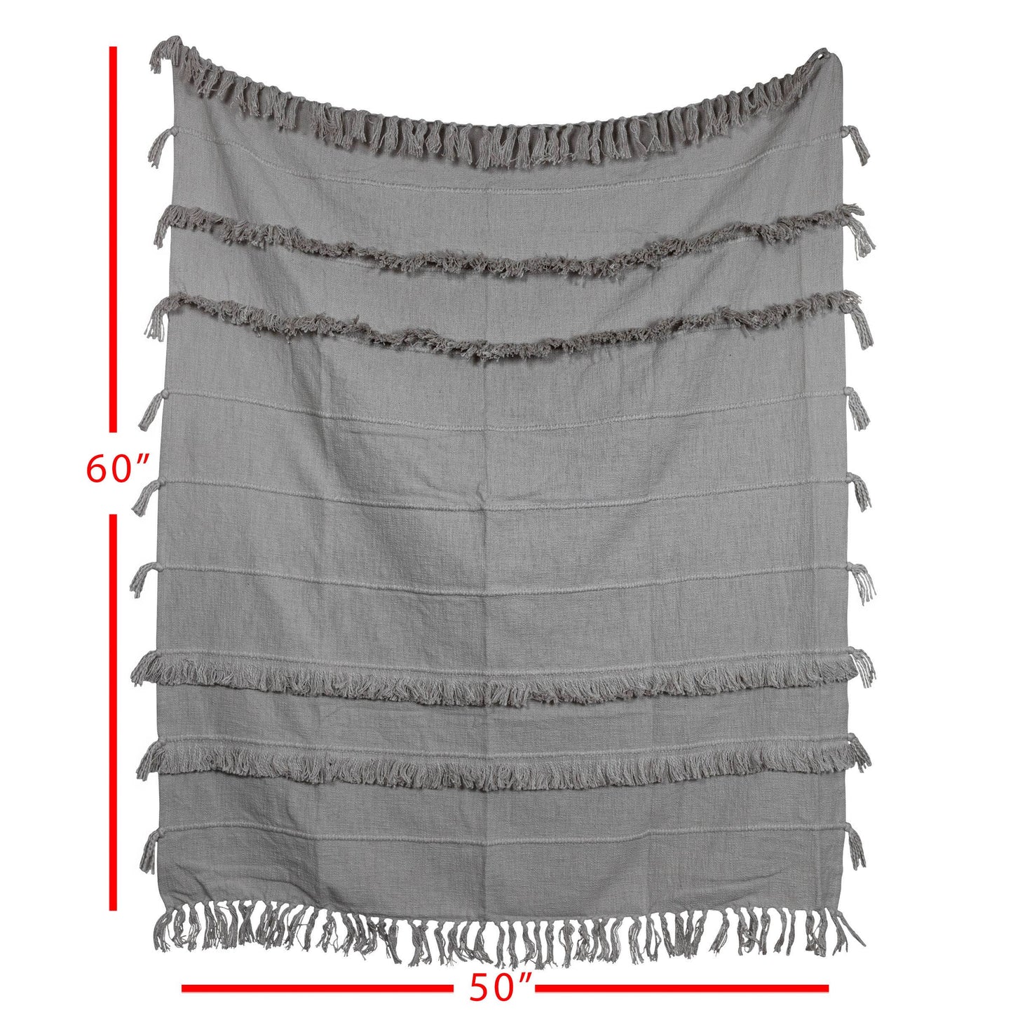 Hand Woven Kylie Throw Gray