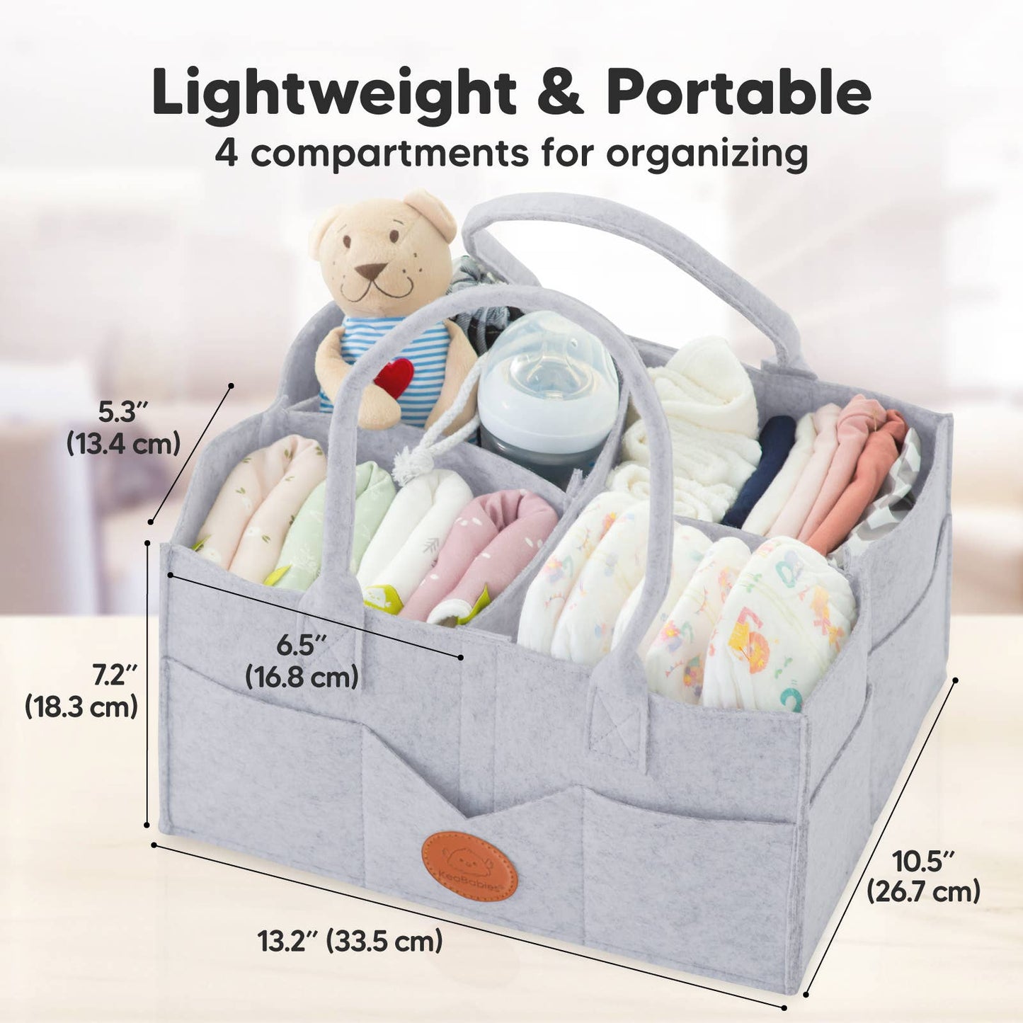 Original Baby Diaper Caddy Organizer for Nursery, Storage