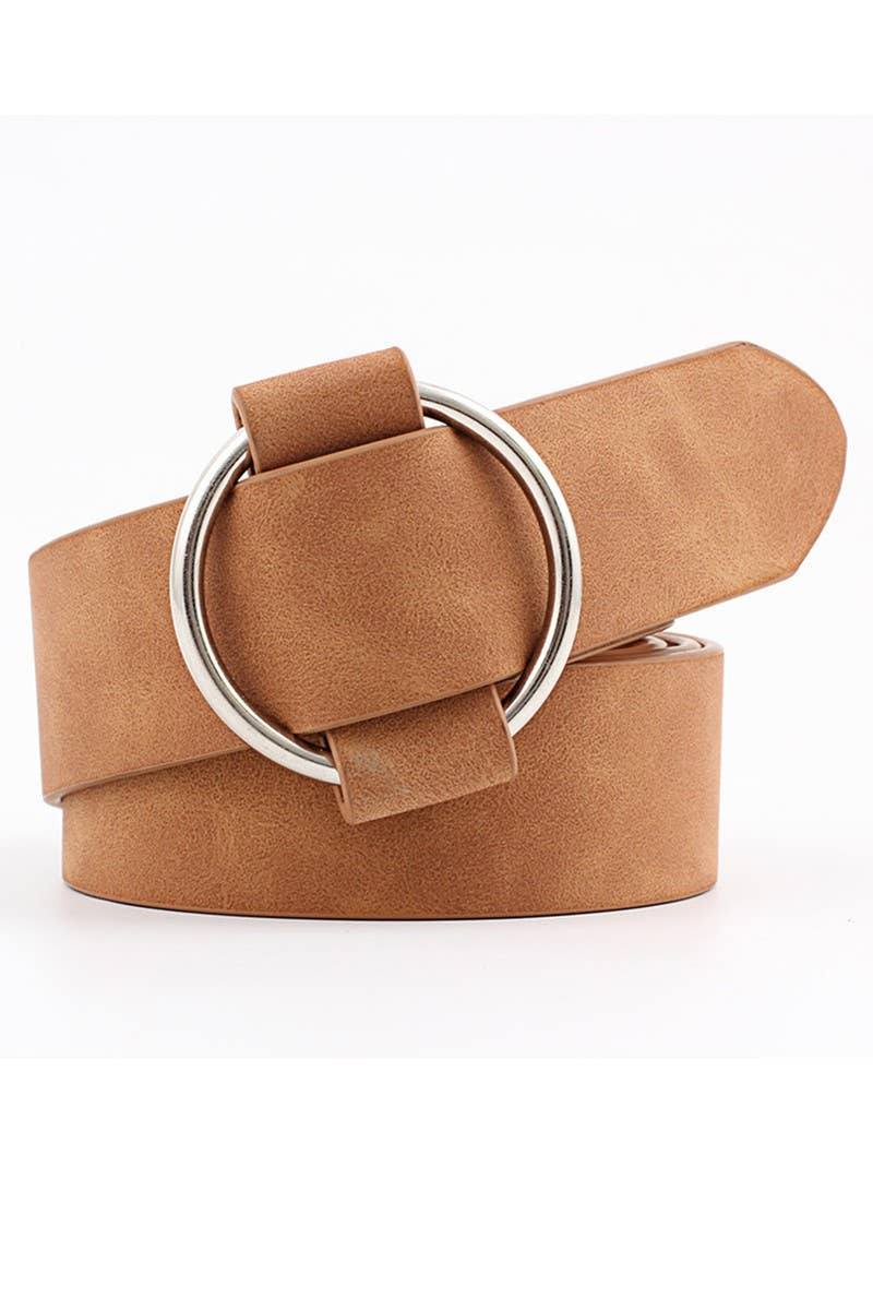 BASIC LEATHERETTE BUCKLE BELT