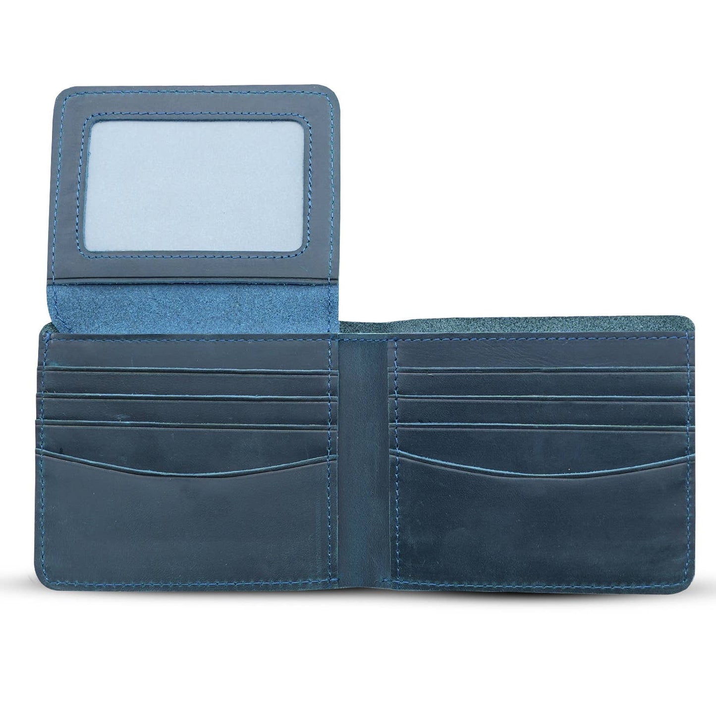 Genuine Leather Wallet for Men with Flap out ID Window