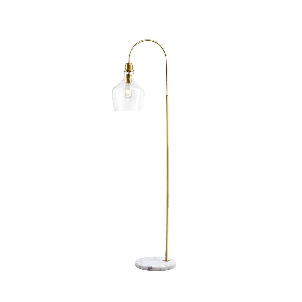 Bell-Shaped Gold Base Floor Lamp