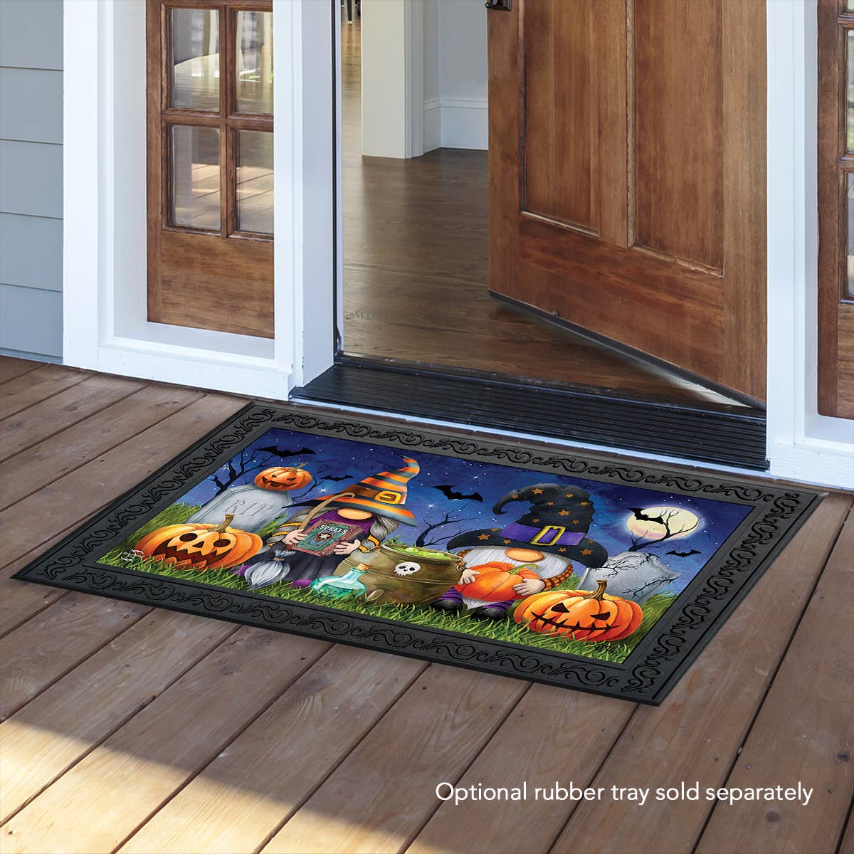 Halloween Gnomes Recycled Rubber Doormat