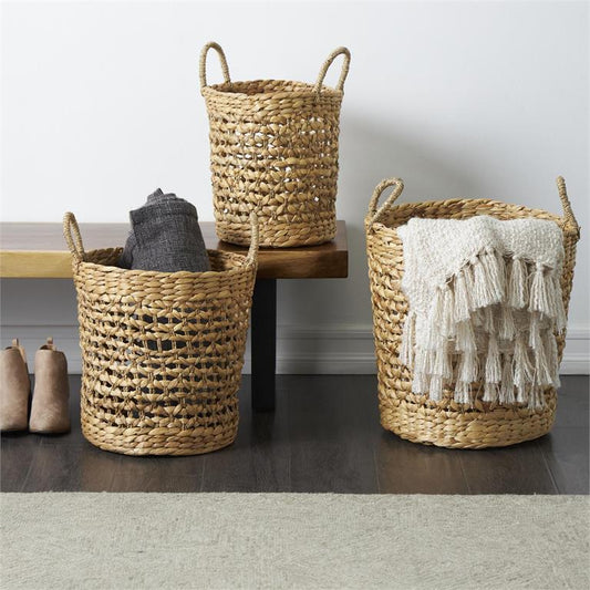 Tall Sea Grass Baskets - 3 Pcs