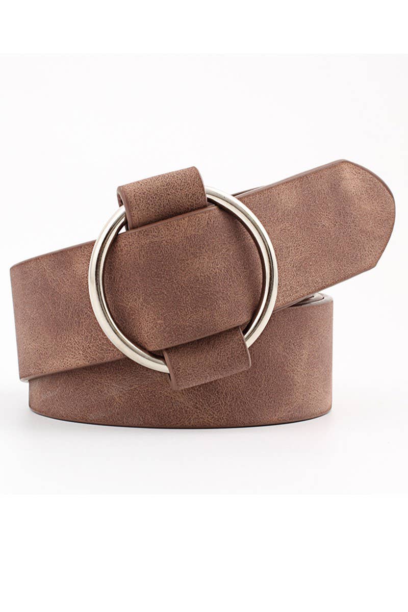 BASIC LEATHERETTE BUCKLE BELT