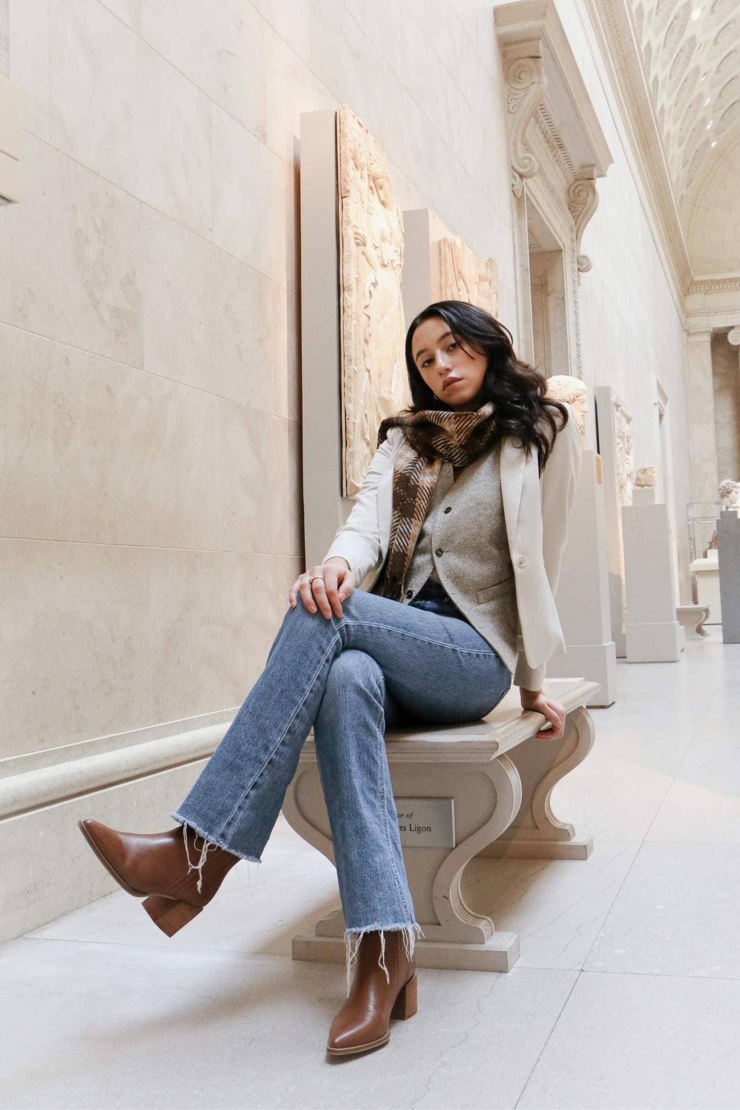 Stagecoach western inspired chelsea booties in tan leather