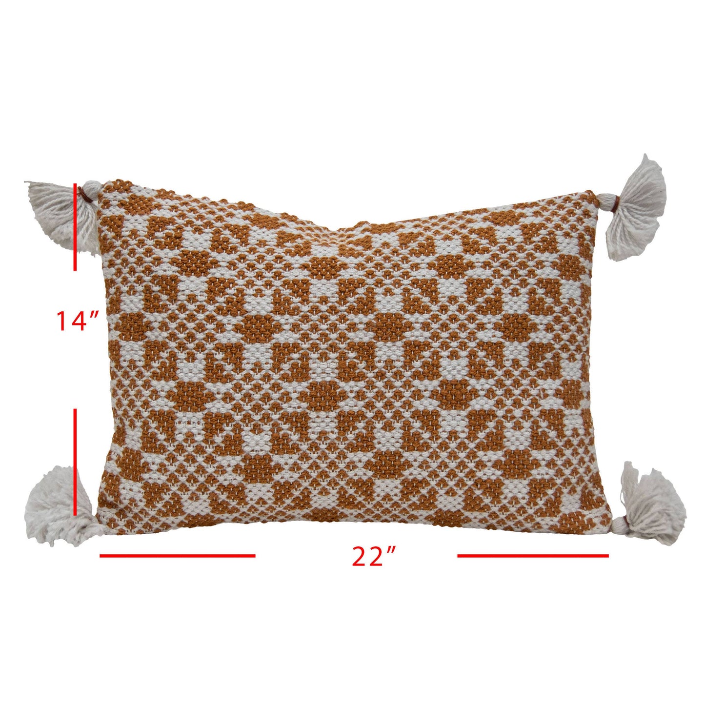 Bobbi 14x22 Orange Fall Decor Outdoor Indoor Filled Pillow