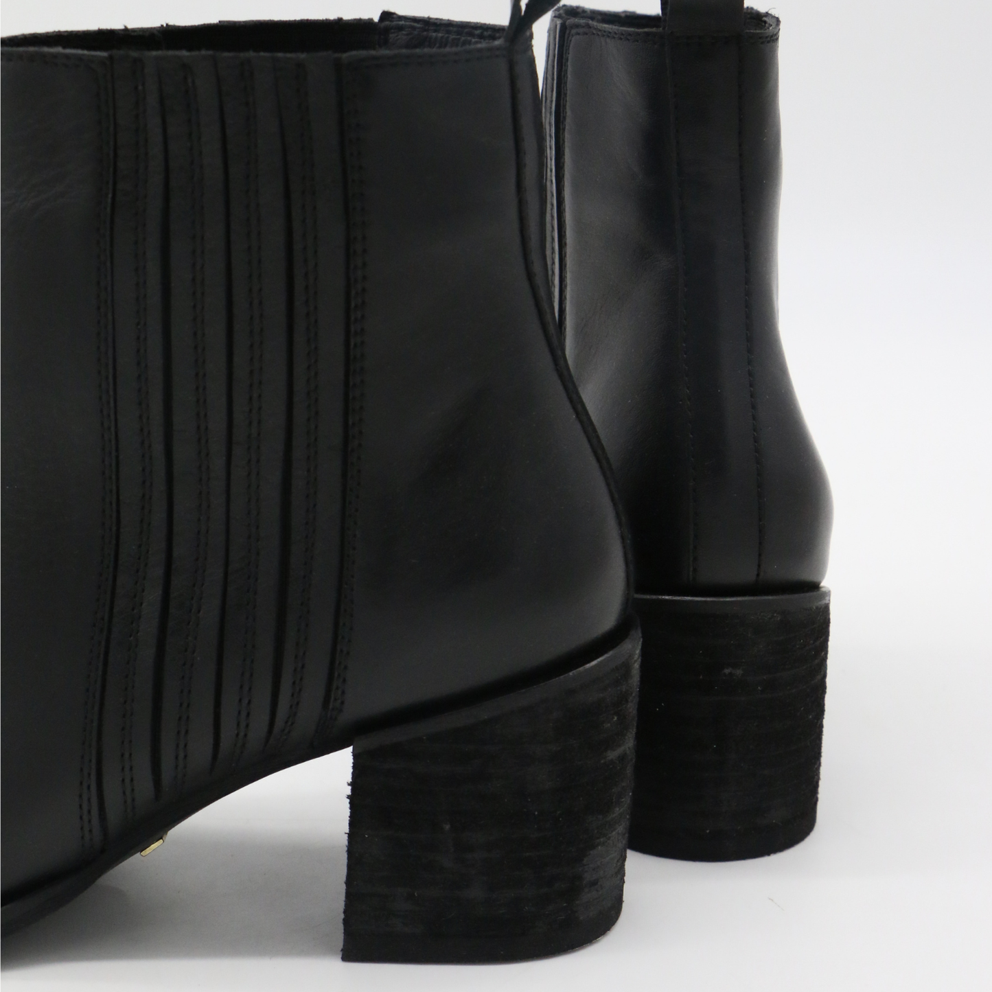 Stagecoach western inspired chelsea booties in black leather