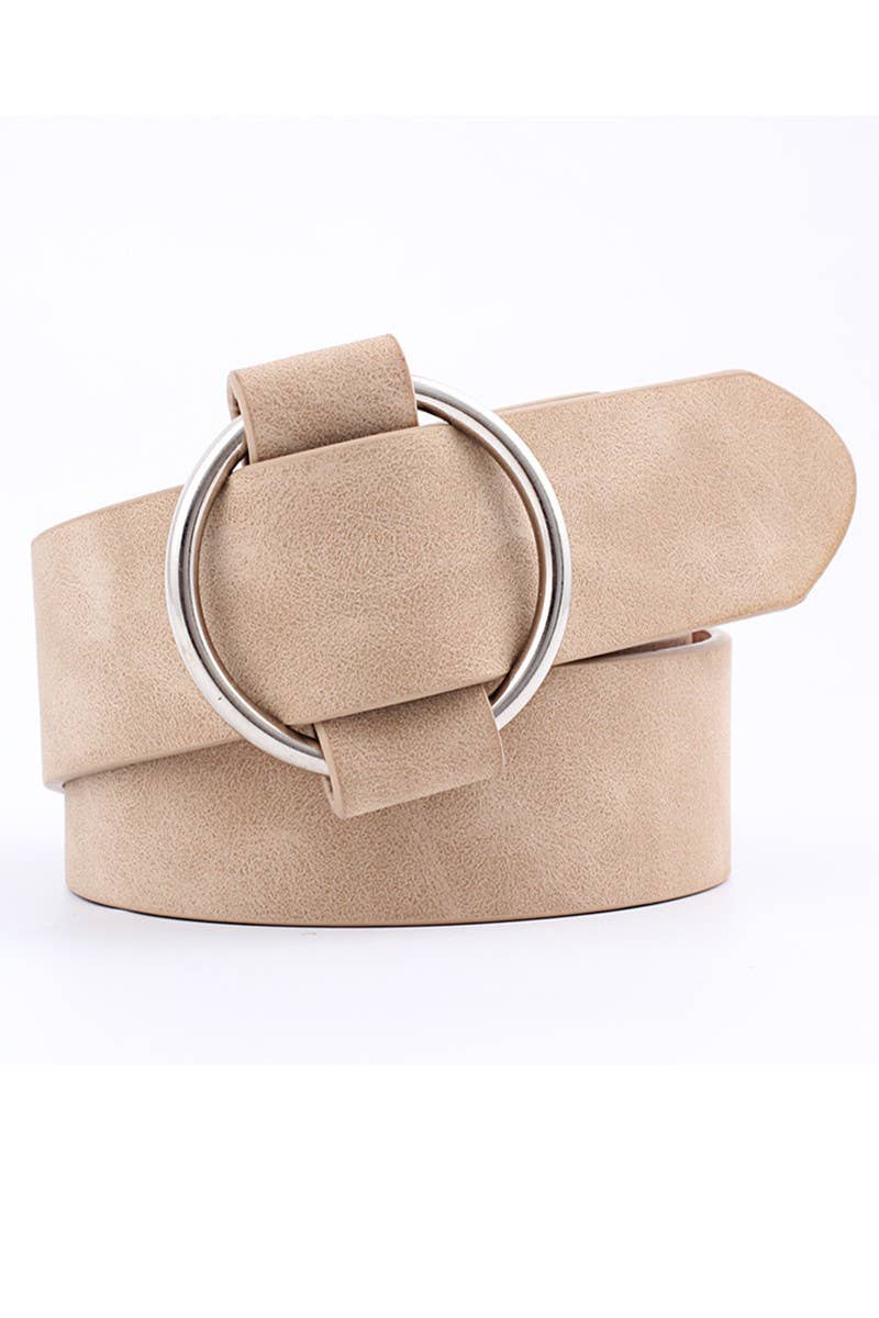 BASIC LEATHERETTE BUCKLE BELT