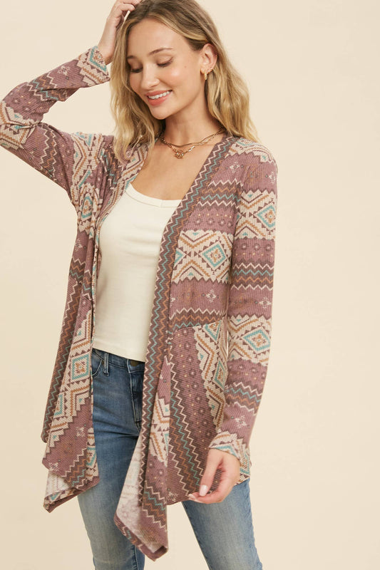 AZTEC PATTERN CARDIGAN