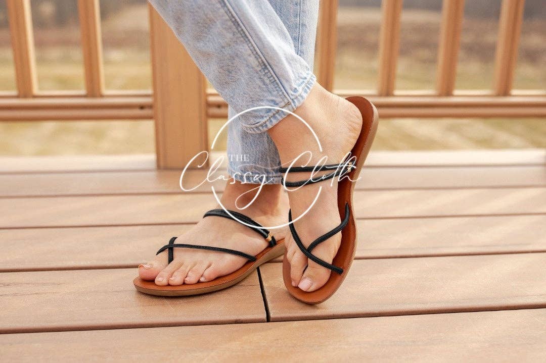 Santorini Sandals - Black RTS