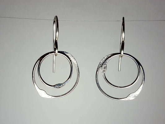 Sterling Silver Earrings Multiple Circles
