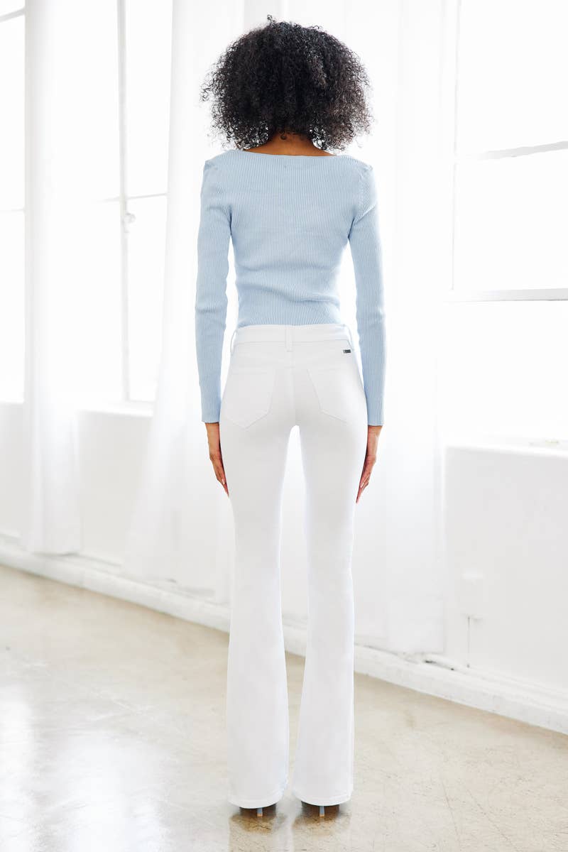 White Mid-rise jeans