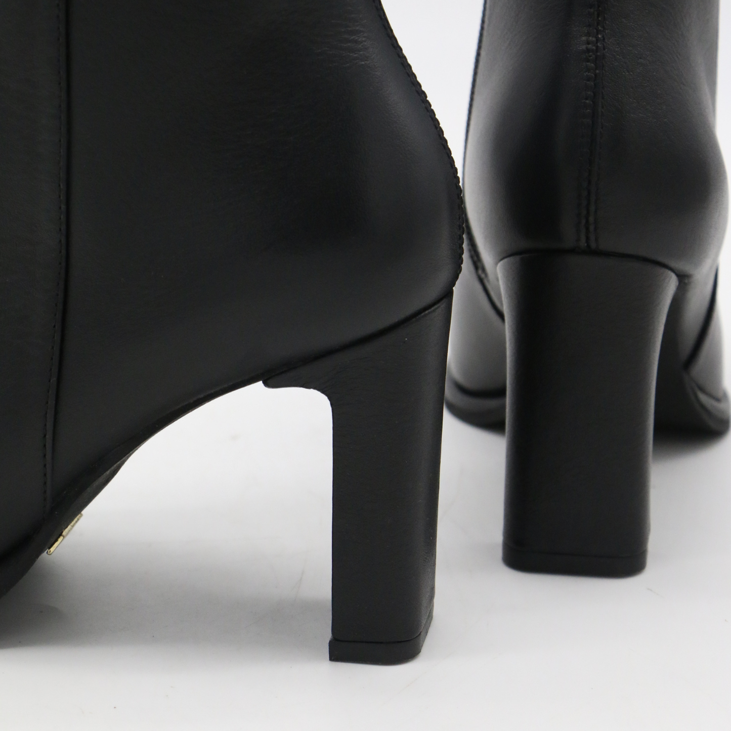 Indigo heeled ankle boots in black leather