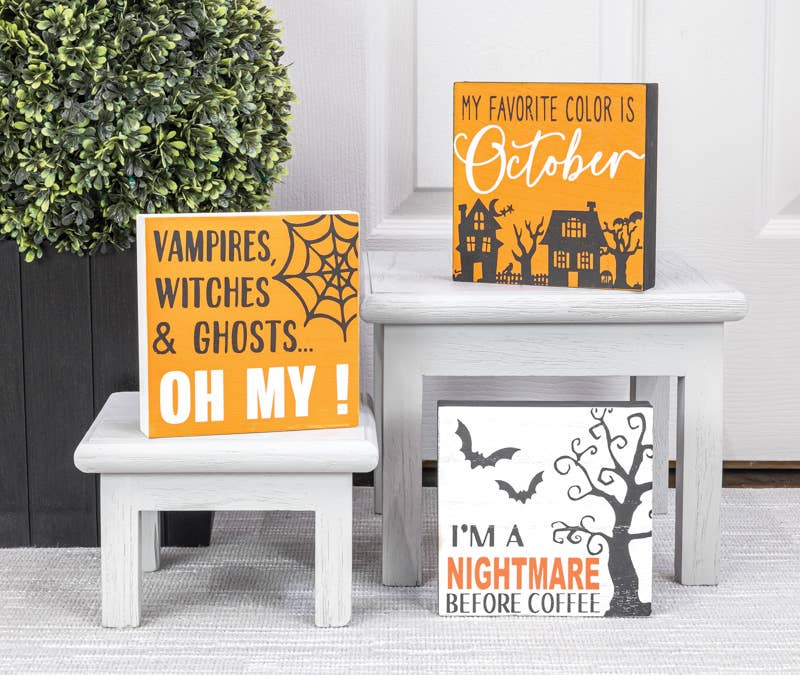 HALLOWEEN BLOCK SIGN