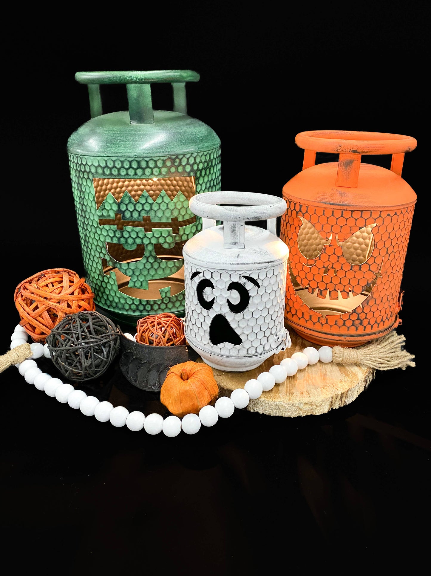 Halloween Trio Cylinders Set of 3 5x8, 6x10 and 8x13in