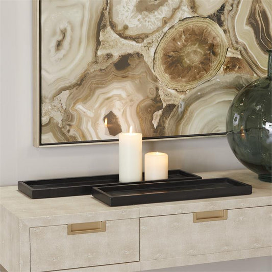 Marble Tray Blk 22"