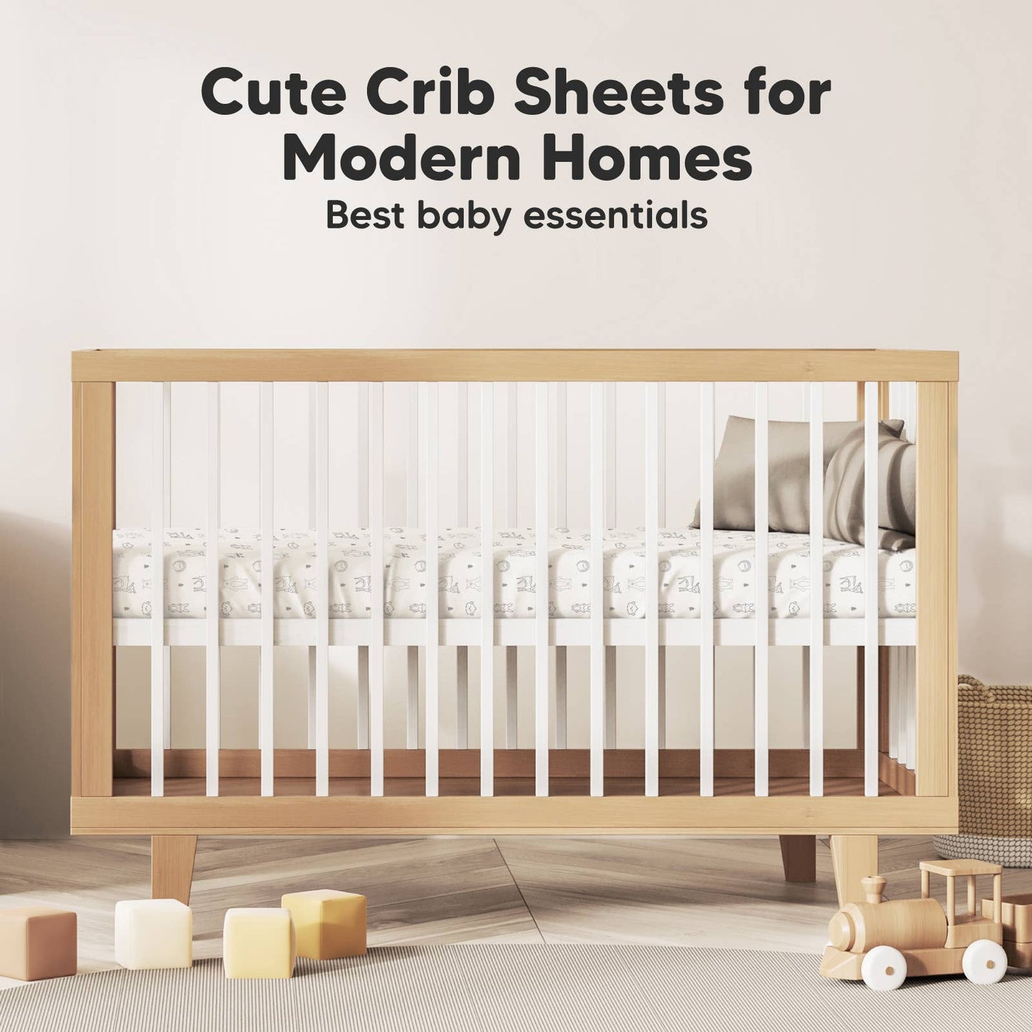 2-pack Organic Cotton Fitted Crib Sheet