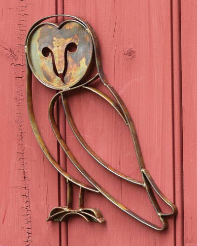 Flamed Barn Owl Wall Decor