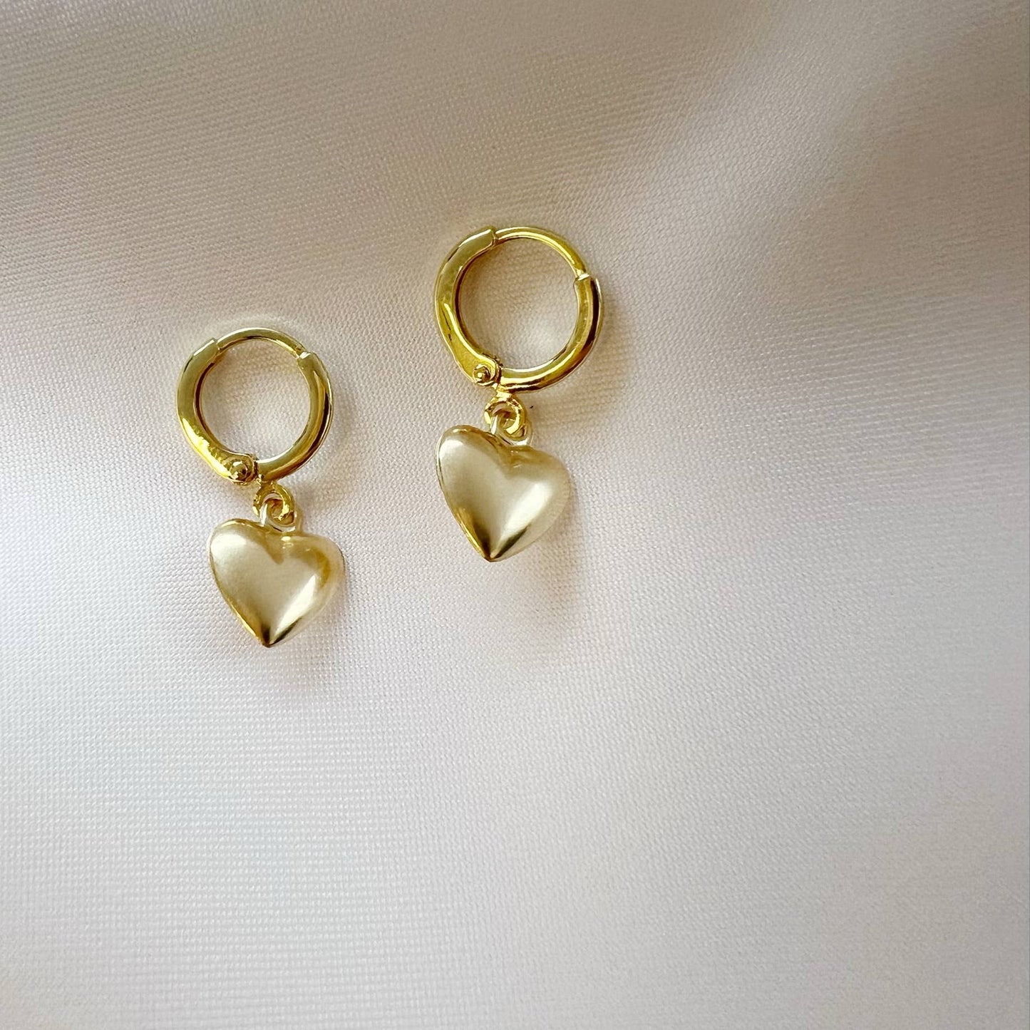 Hartley Valentine’s Day Heart Hoops Gold Filled Earrings