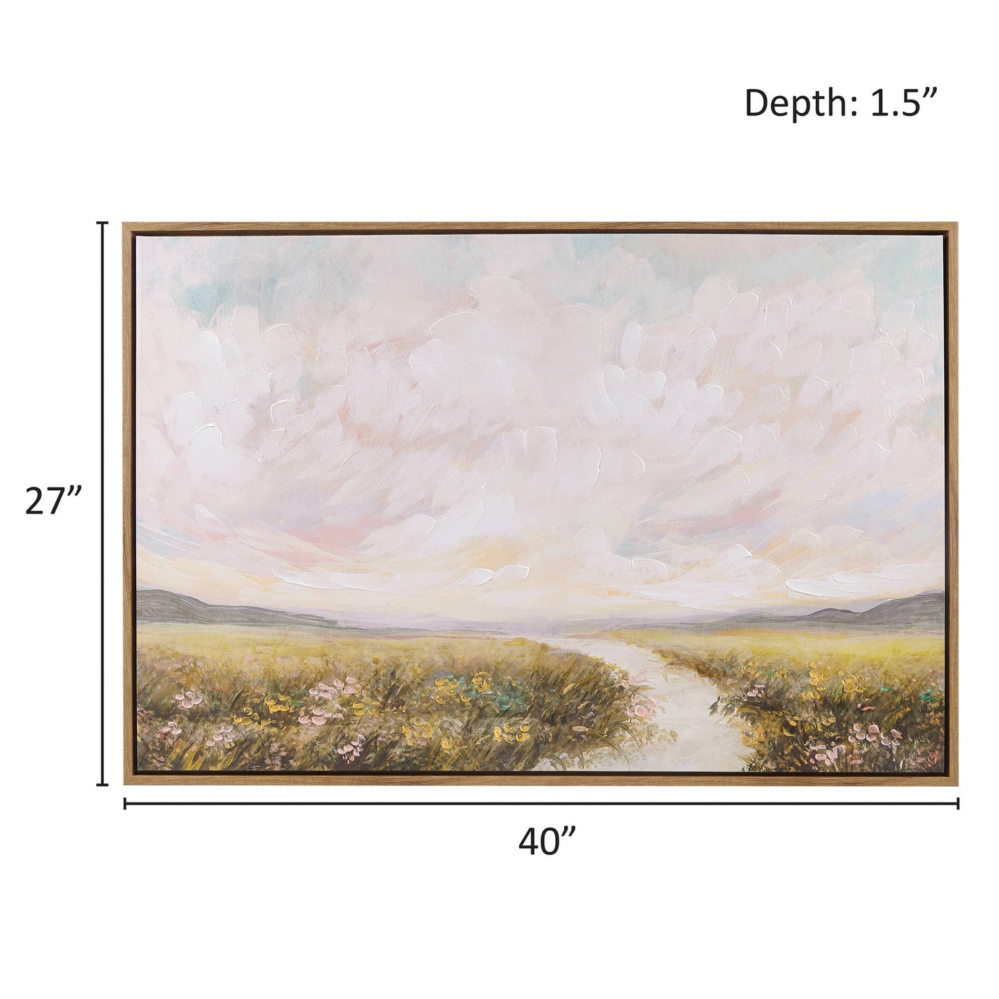 Flower Fields Landscape Framed Wall Art