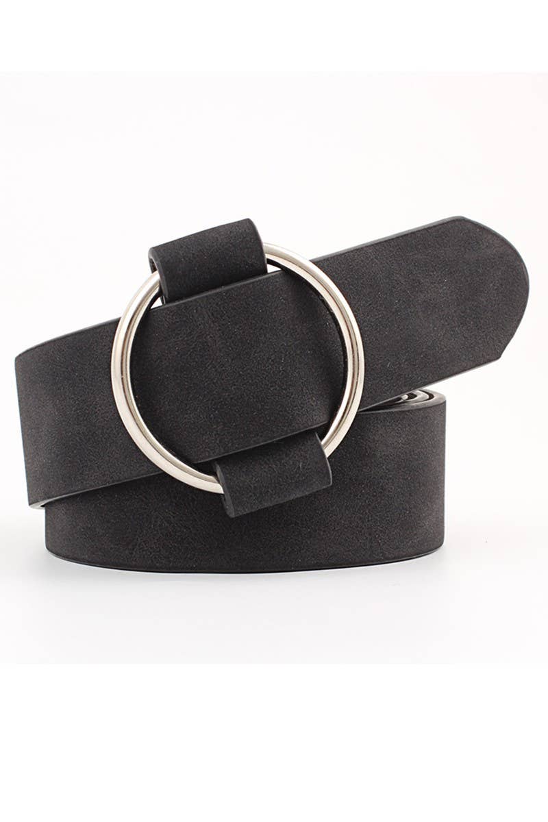 BASIC LEATHERETTE BUCKLE BELT