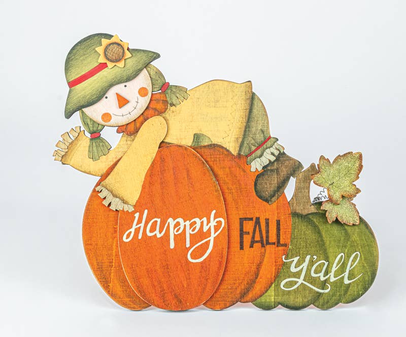 FALL YALL SCARECROW PUMPKIN EASEL