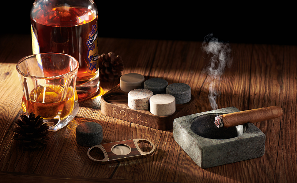 The Gentleman's Set - Cigar Aficionado Cocktail Stones