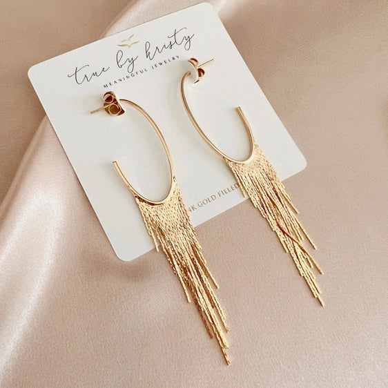 Fringe Hoop Earrings