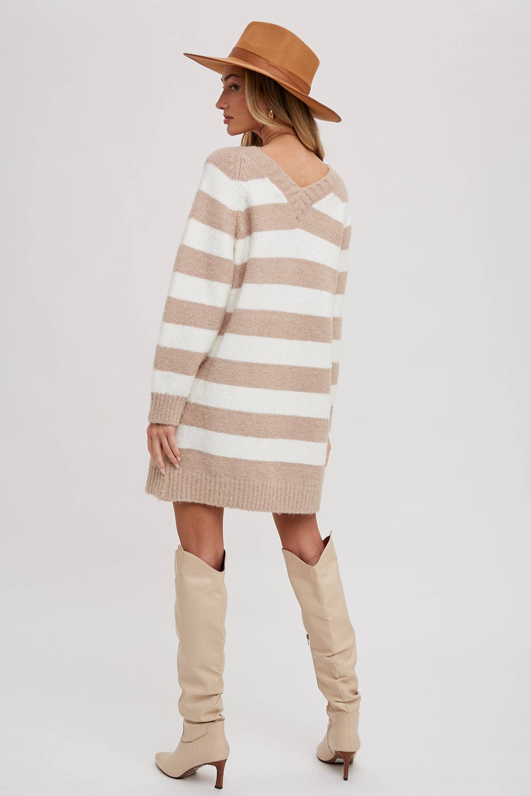 STRIPED SWEATER DRESS