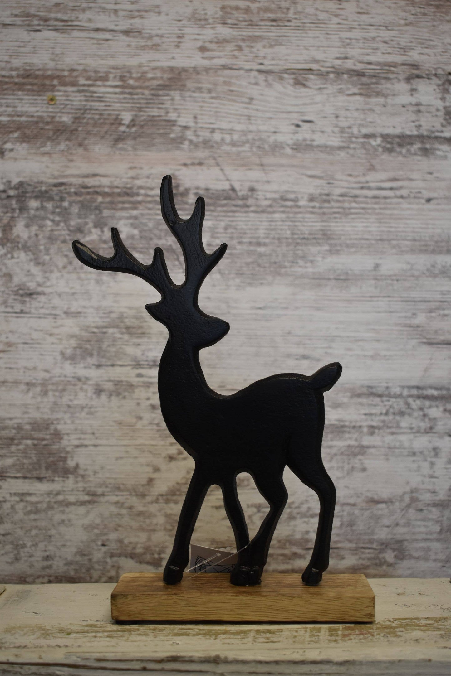 Aluminum Black Reindeer 7.5x10.25in