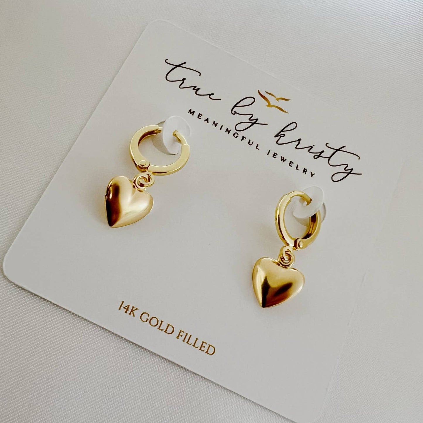 Hartley Valentine’s Day Heart Hoops Gold Filled Earrings