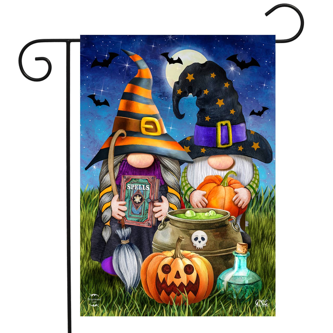 Halloween Gnomes Garden Flag