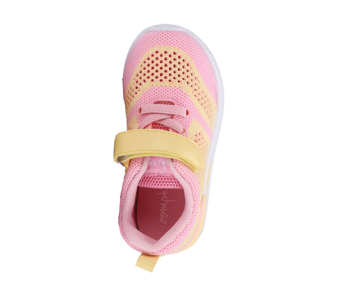 Regan Girls Yellow/Pink Sneakers - 12Y