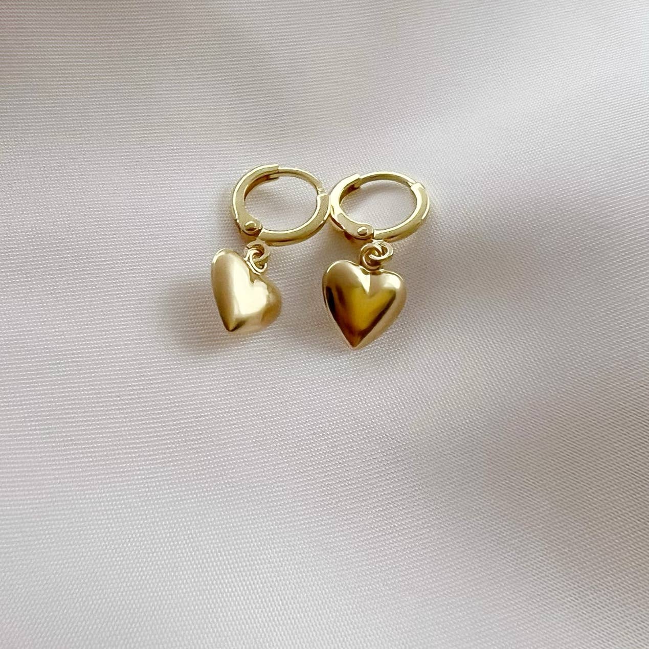 Hartley Valentine’s Day Heart Hoops Gold Filled Earrings