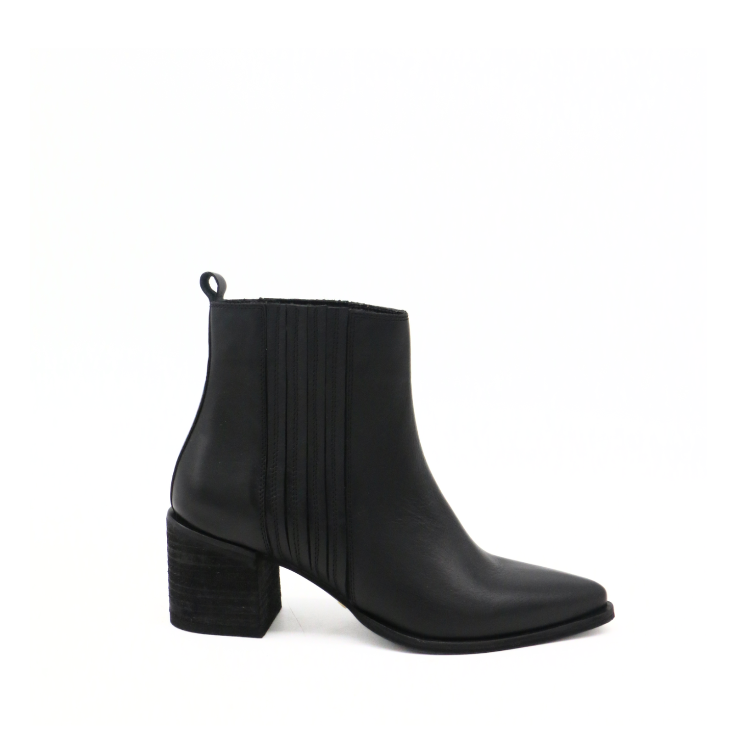 Stagecoach western inspired chelsea booties in black leather