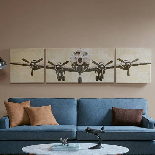 Flight Time Airplane Wall Decor Canvas Art